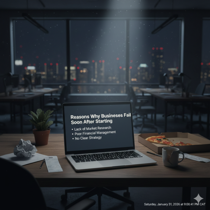 Reasons Why Businesses Fail Soon After Starting?