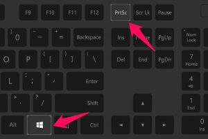 How to take screenshot on window 10