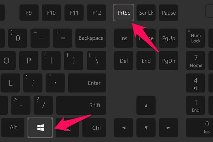 How to take screenshot on window 10