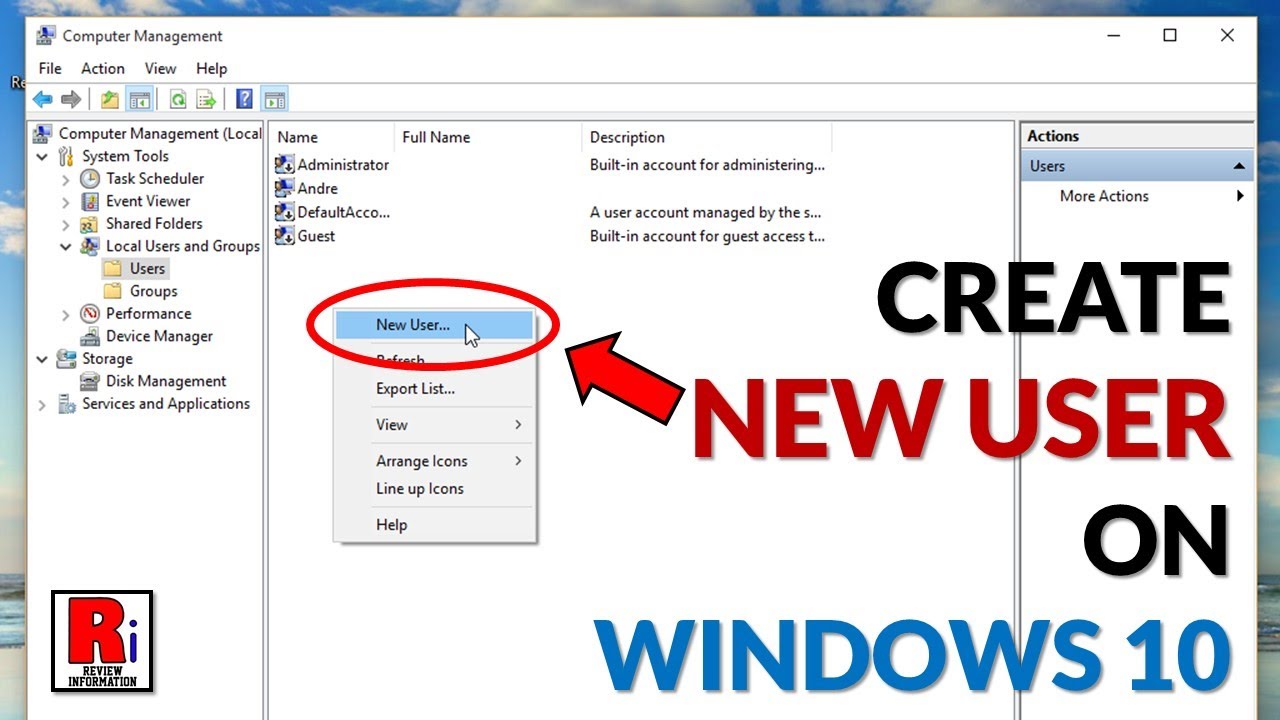 Identify the Steps of Adding New User Account in Your Computer Identify the Steps of Adding New User Account in Your Computer